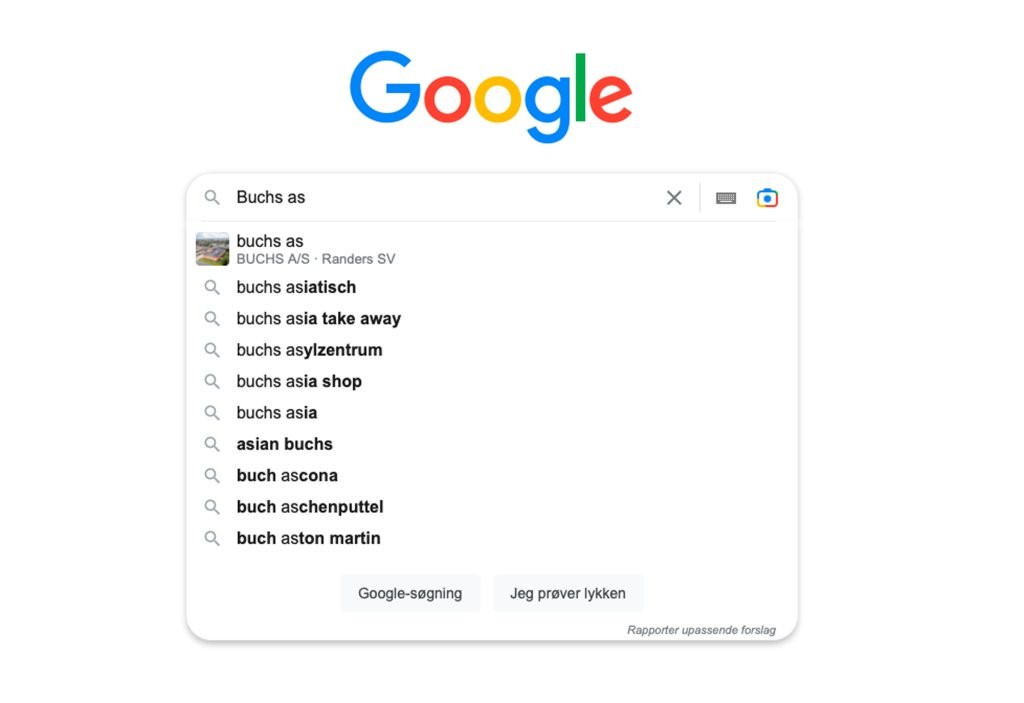 Google søgning