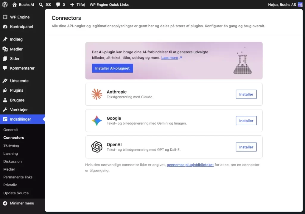 ai forbindelser oversigt
